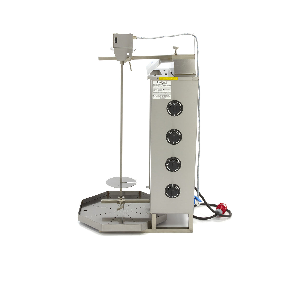 Kebabgrill - Professionell - 4 Brenner - 50 kg Fleisch - Elektrisch