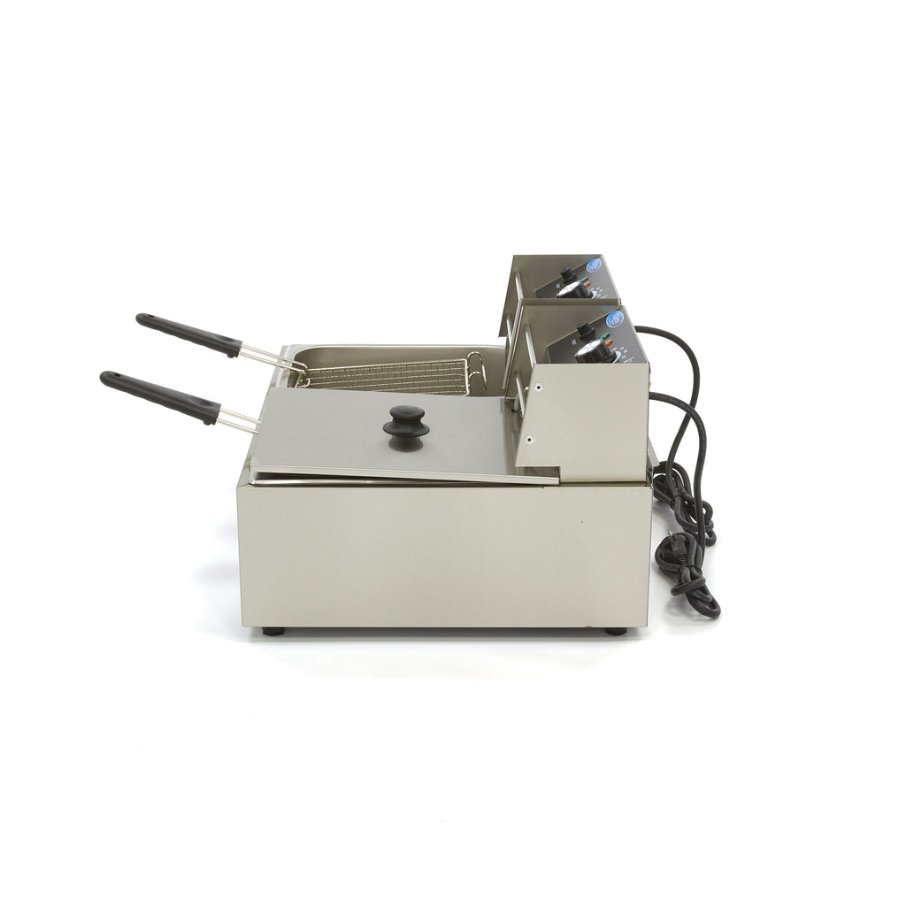 Friggitrice - Professionale - 2 x 6L - 2 Cestelli - fino a 2,4kg di Patatine Fritte