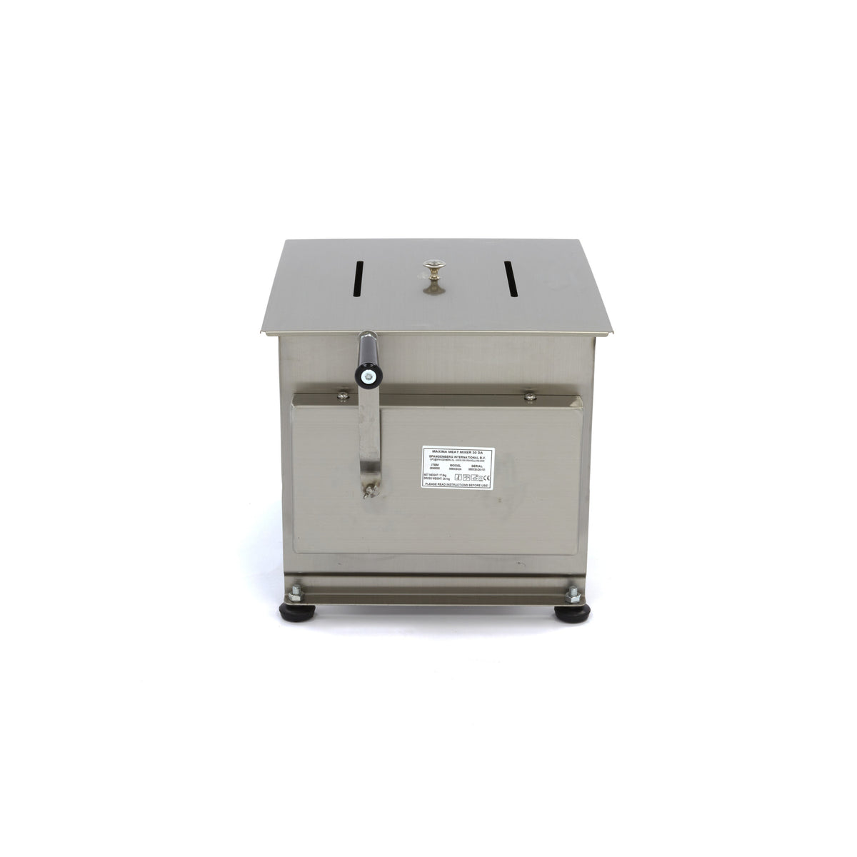 Mezclador de Carne - Profesional - 30L - 25kg Carne - Eje Doble - Manual
