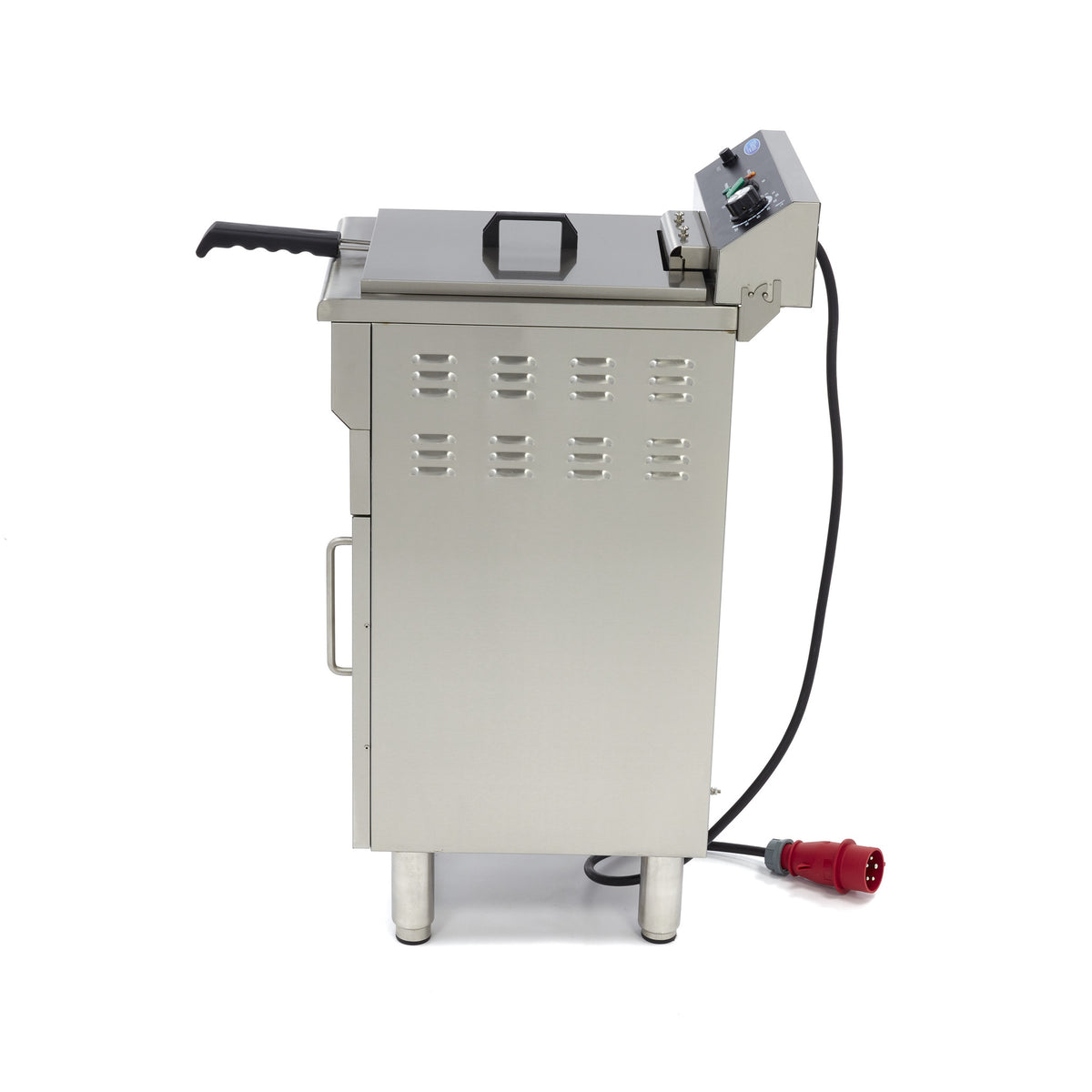 Fritteuse - Professionell - 16L - 1 Korb - Mit Ablasshahn und Unterbau - 400V