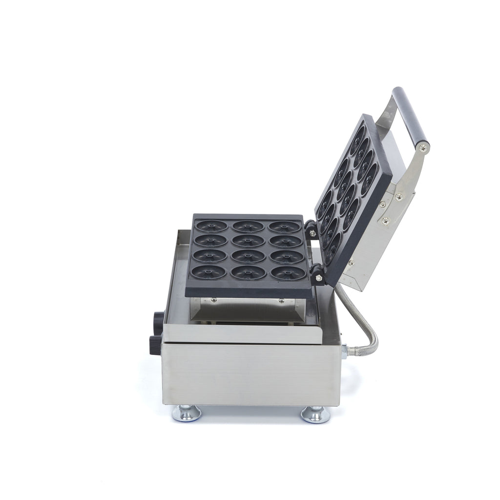 Mini-Donut-Maschine - Professionell - 12 Mini-Donuts - Ø5cm - mit integriertem Timer