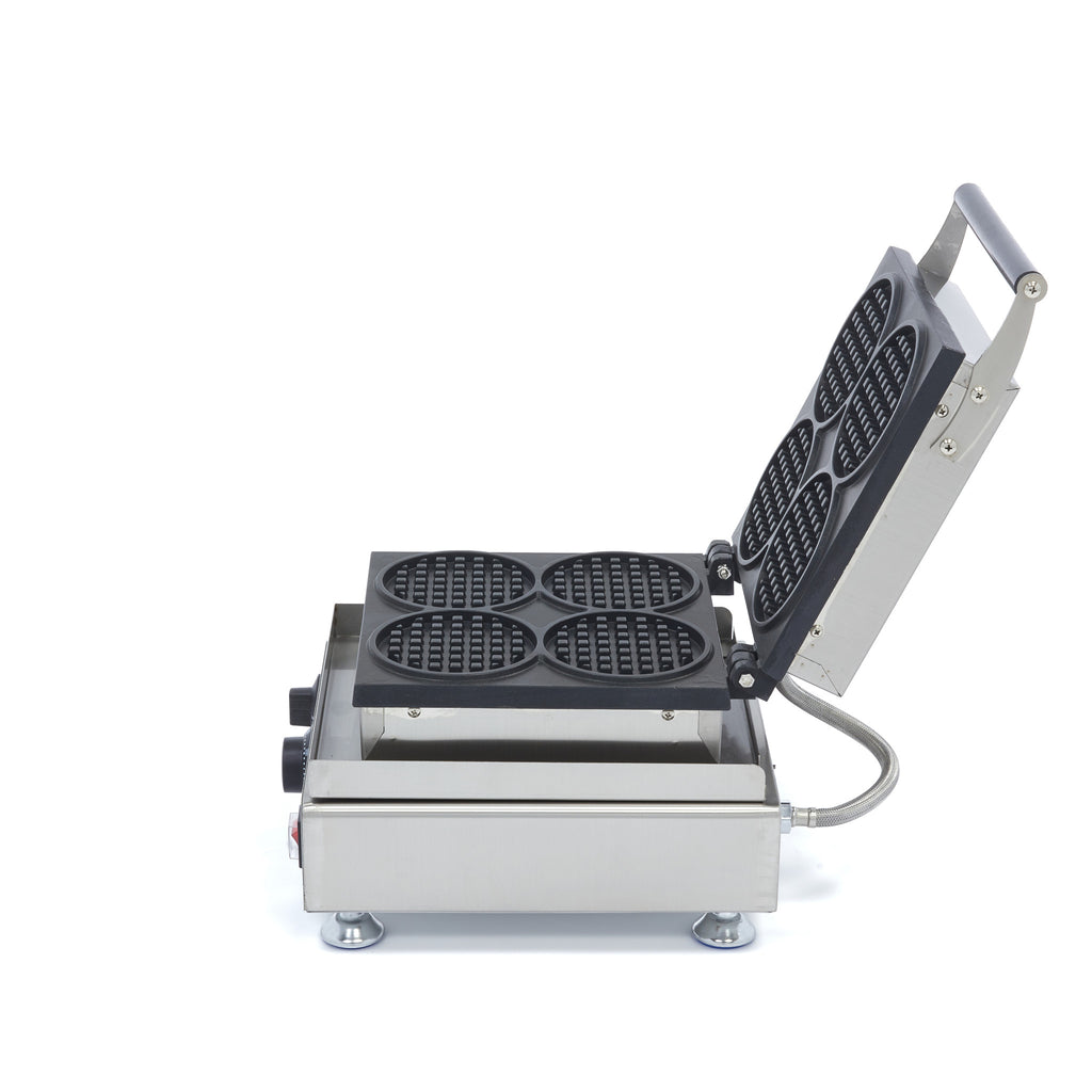 Waffeleisen - Professionell - 4 Waffeln - Mini Rund