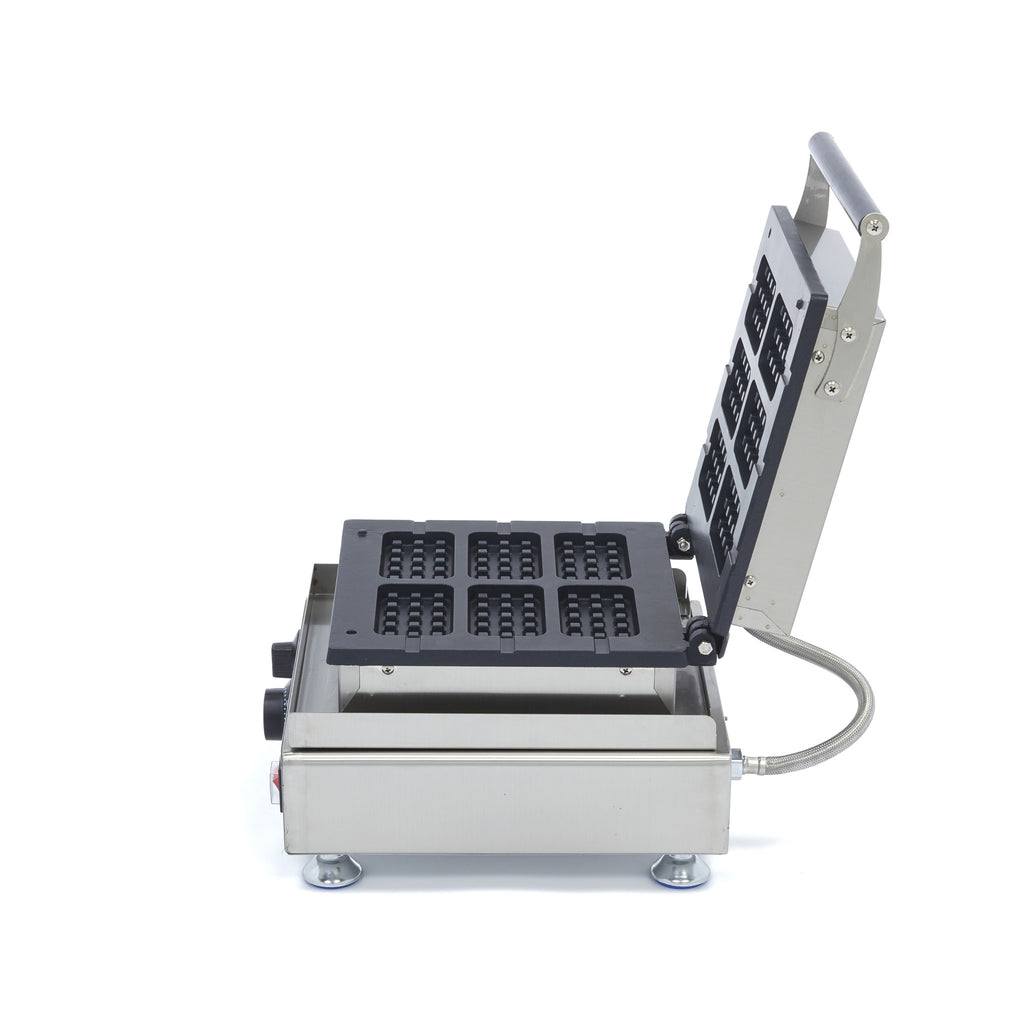Piastra per waffle - Professionale - 6 waffle - Belgi su stecco