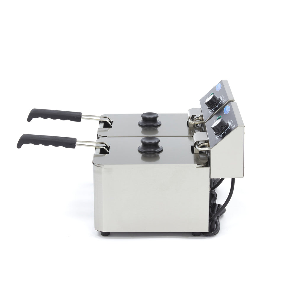 Friggitrice - Professionale - 2 x 4L - 2 cestelli - fino a 1,5kg di patatine fritte