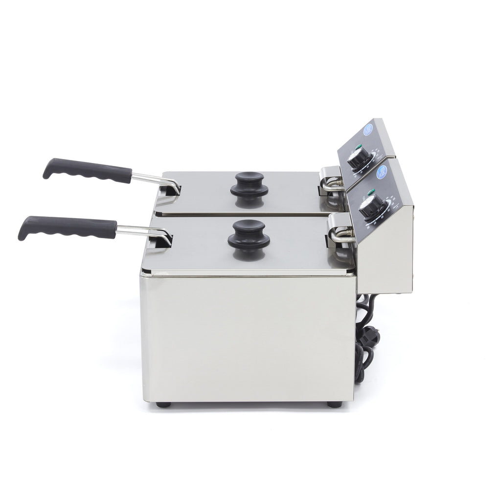 Friteuse - Professioneel - 2 x 8L - 2 manden - tot 2,8kg friet