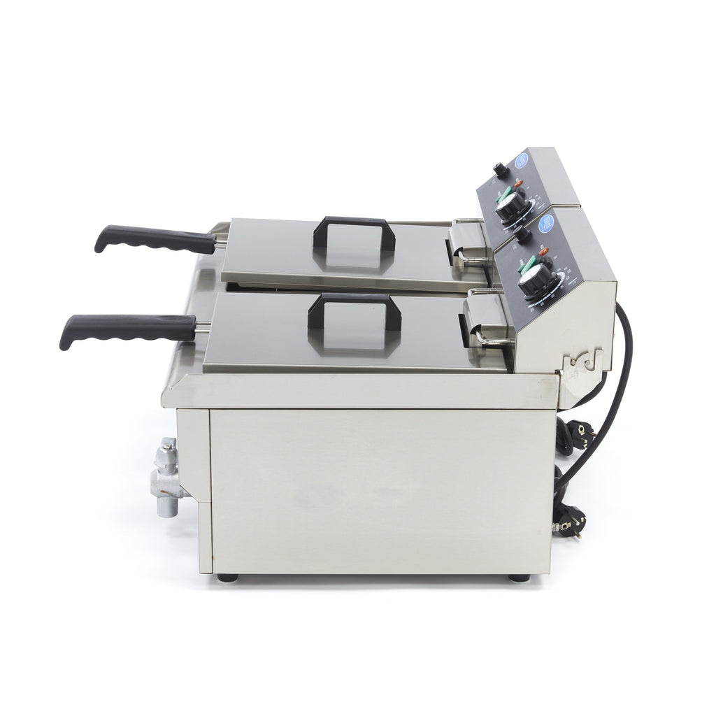 Friggitrice - Professionale - 2 x 13L - 2 cestelli - con rubinetto di scarico