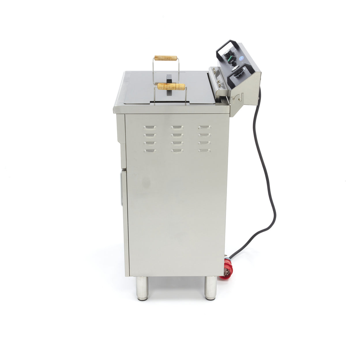 Fritteuse - Professionell - 30L - 1 Korb - mit Ablasshahn und Unterbau