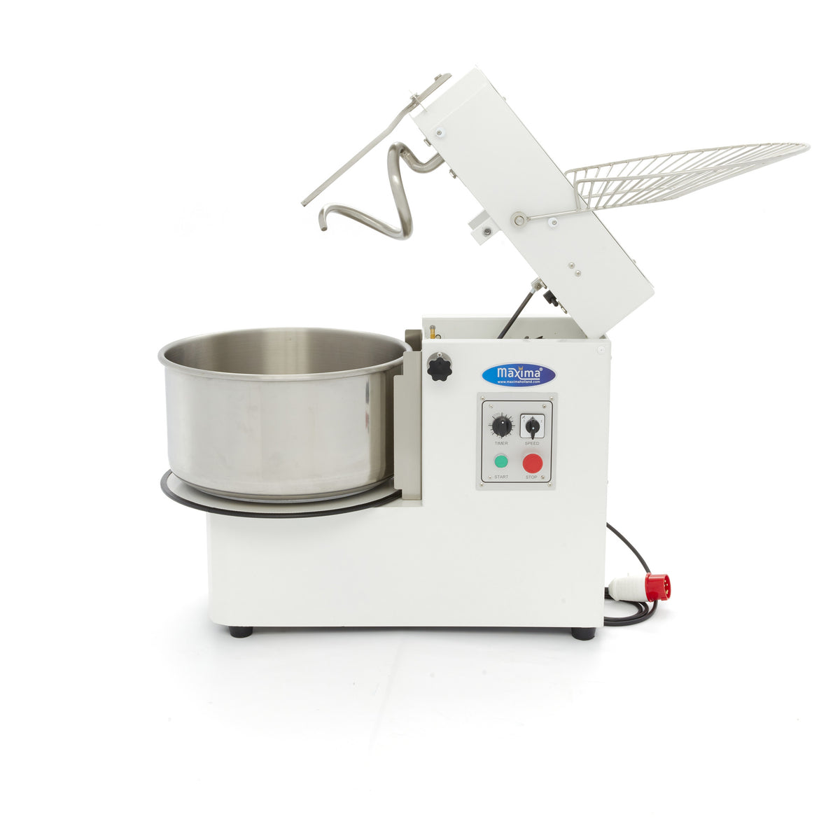 Spiralkneter - Professionell - 50L - 30kg Teig - 2 Geschwindigkeiten - Herausnehmbarer Kessel - 400V