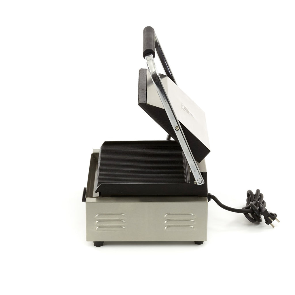 Grill a contatto - Professionale - rigato - piastra singola - 33,5cm