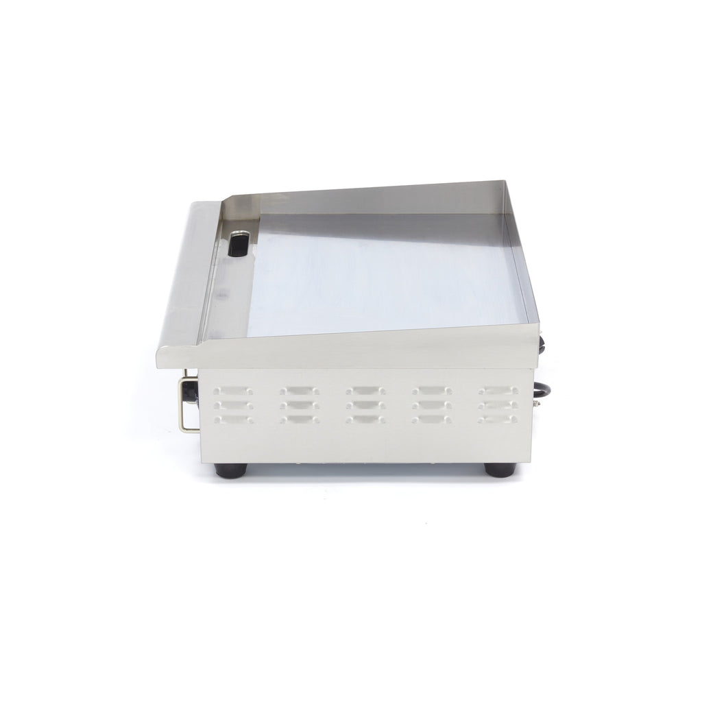 Grillplatte - Professionell - Glatt, verchromt - 55cm - inkl. Fettauffangschale