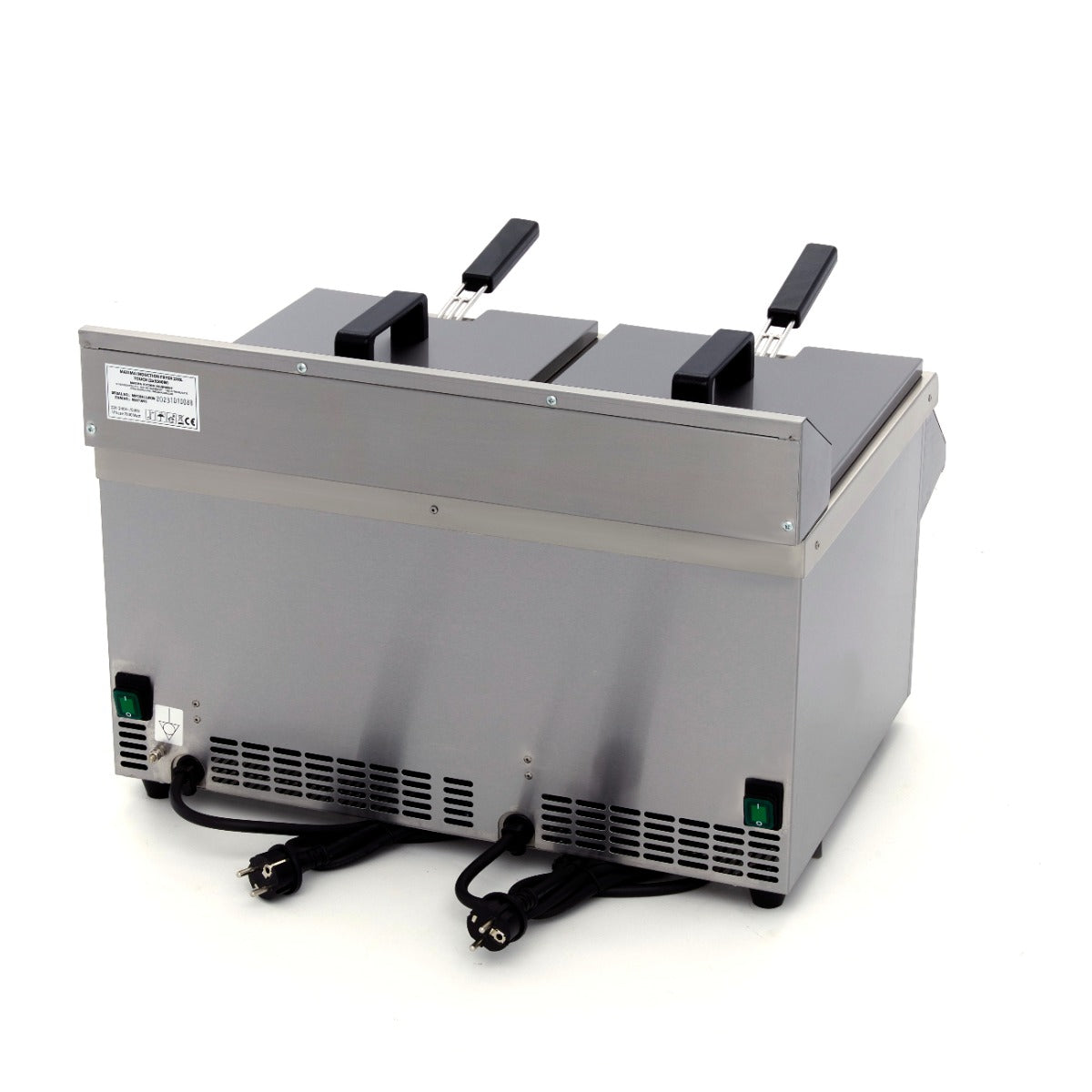 Doppel-Induktionsfritteuse - Professionell - 2 x 8L - 2 Körbe - Mit Ablasshahn