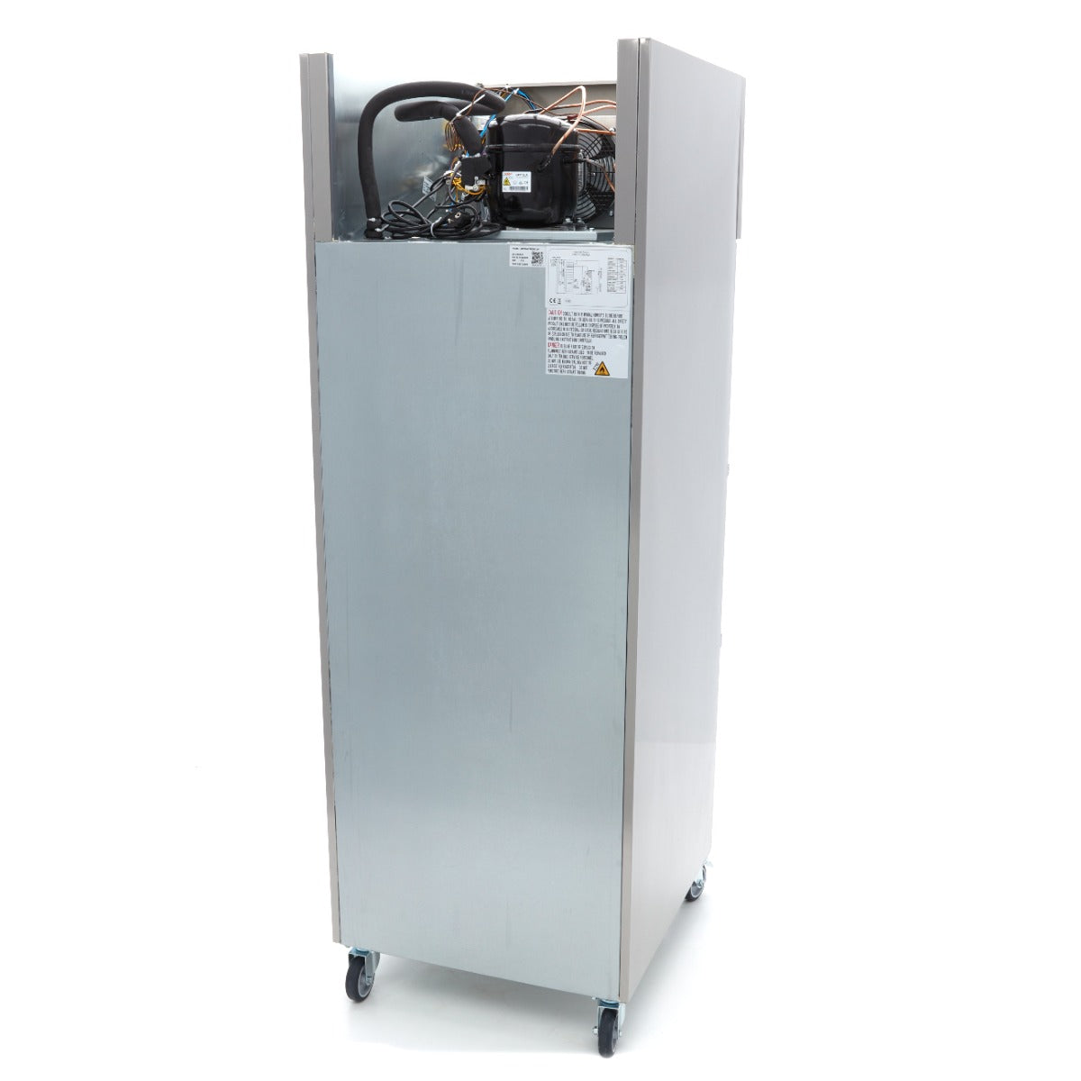 Frigorífico - Profissional - 600L - 3 prateleiras reguláveis (2/1 GN) - aço inoxidável - com porta de vidro