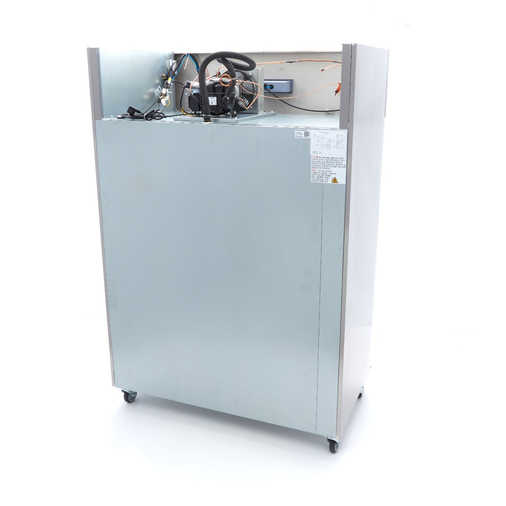 Congelador - Profissional - 1200L - 6 prateleiras reguláveis (2/1 GN) - aço inoxidável - com portas de vidro