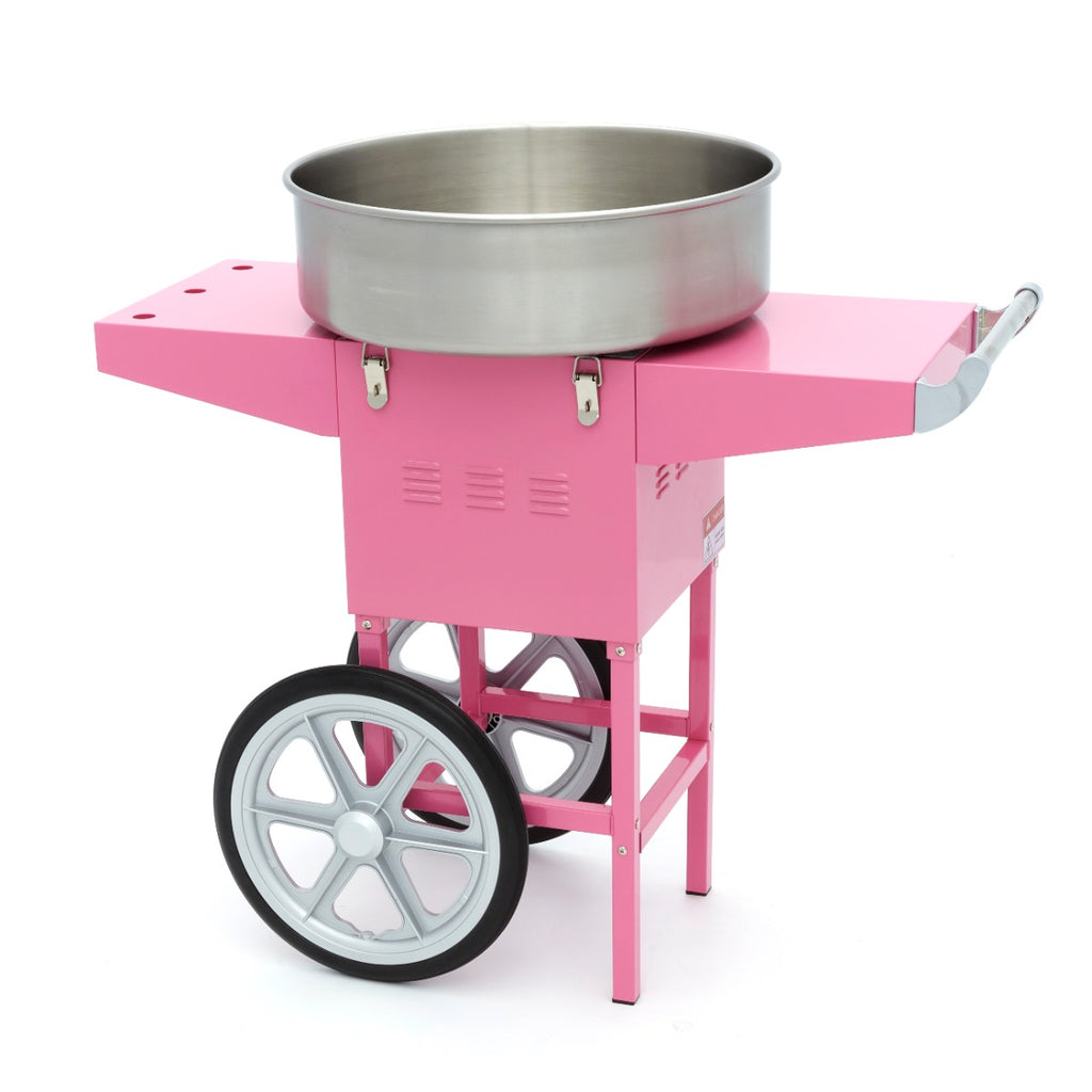 Zuckerwattemaschine - Professionell - Ø 52 cm - Rosa - Wagen