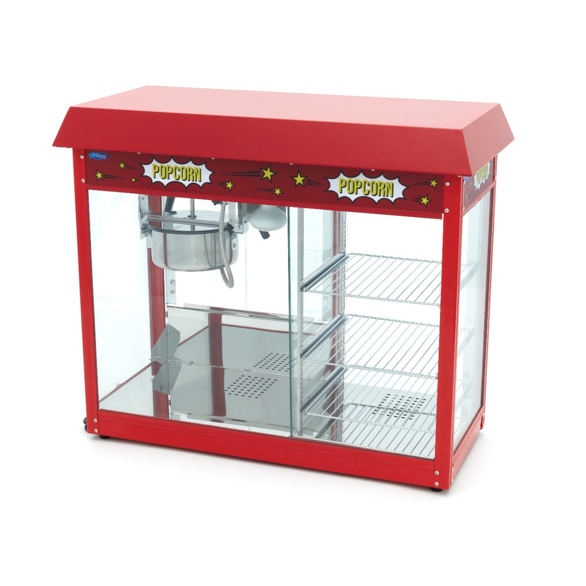 Máquina de palomitas - Profesional - 150gr - con vitrina de calentamiento