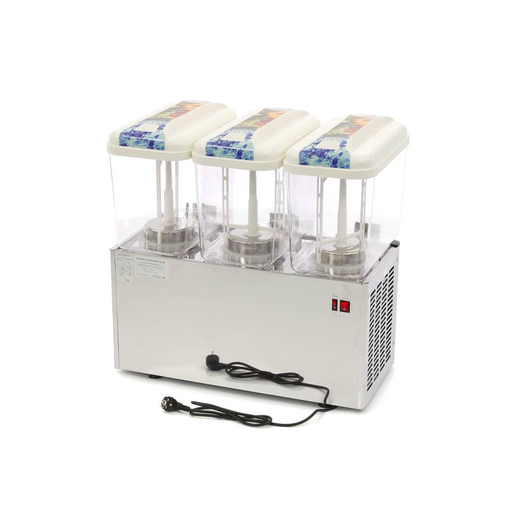 Dispensador de Bebidas - Profesional - 3 x 18L - Eléctrico - incl Mecanismo De Agitación
