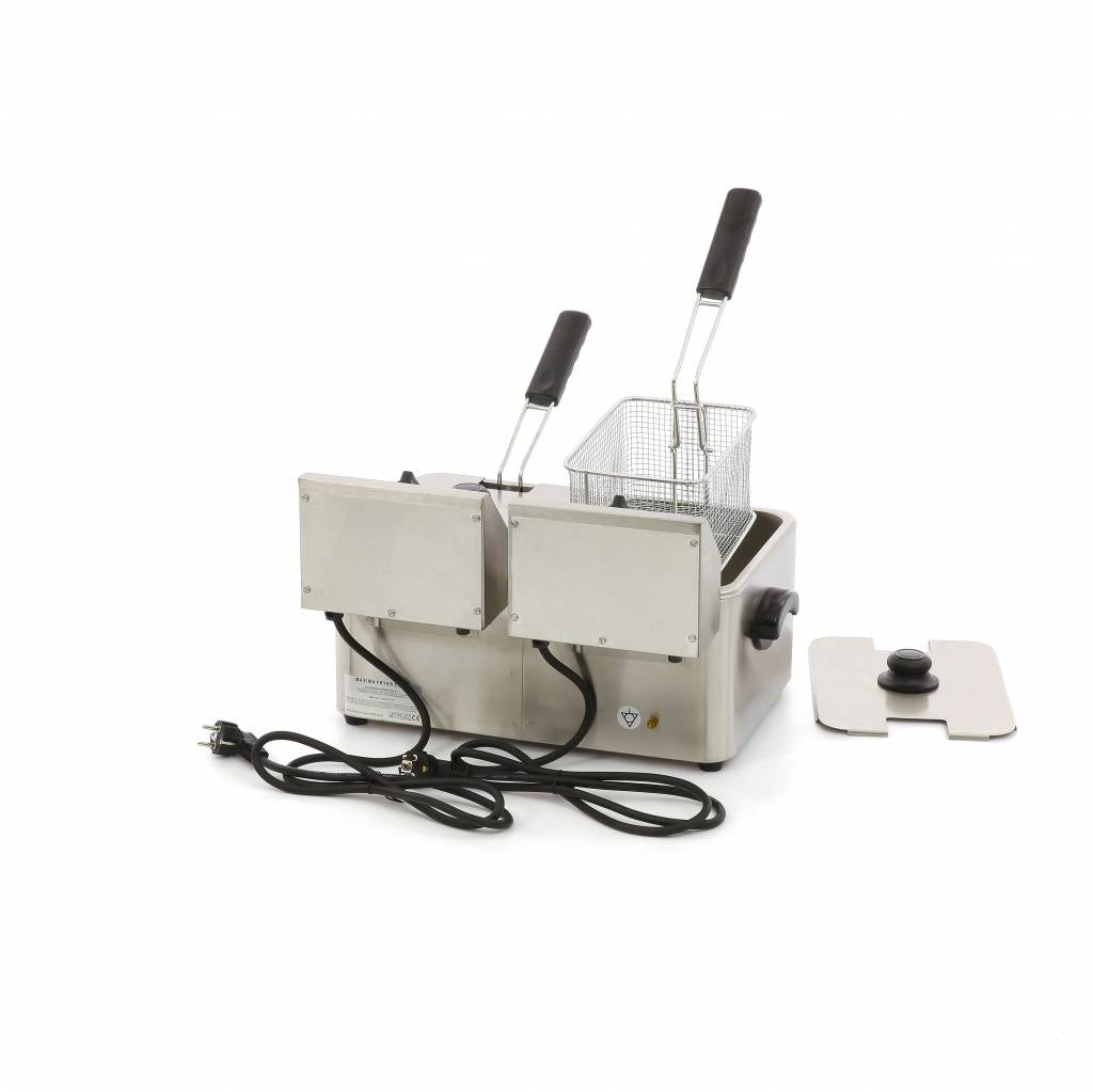 Friteuse - Professioneel - 2 x 4L - 2 manden - tot 2kg frites