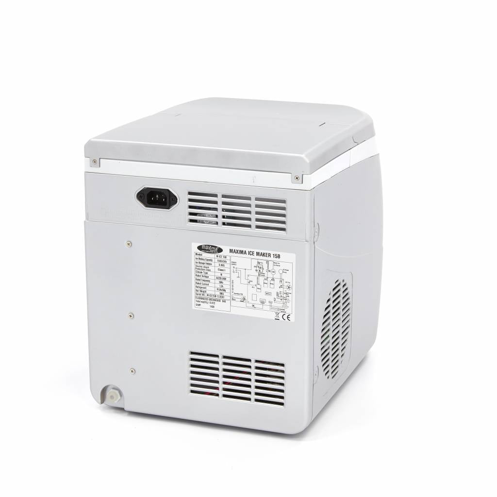 Macchina del ghiaccio - Professionale - 15kg/giorno - Cubetti cavi - Raffreddata ad aria