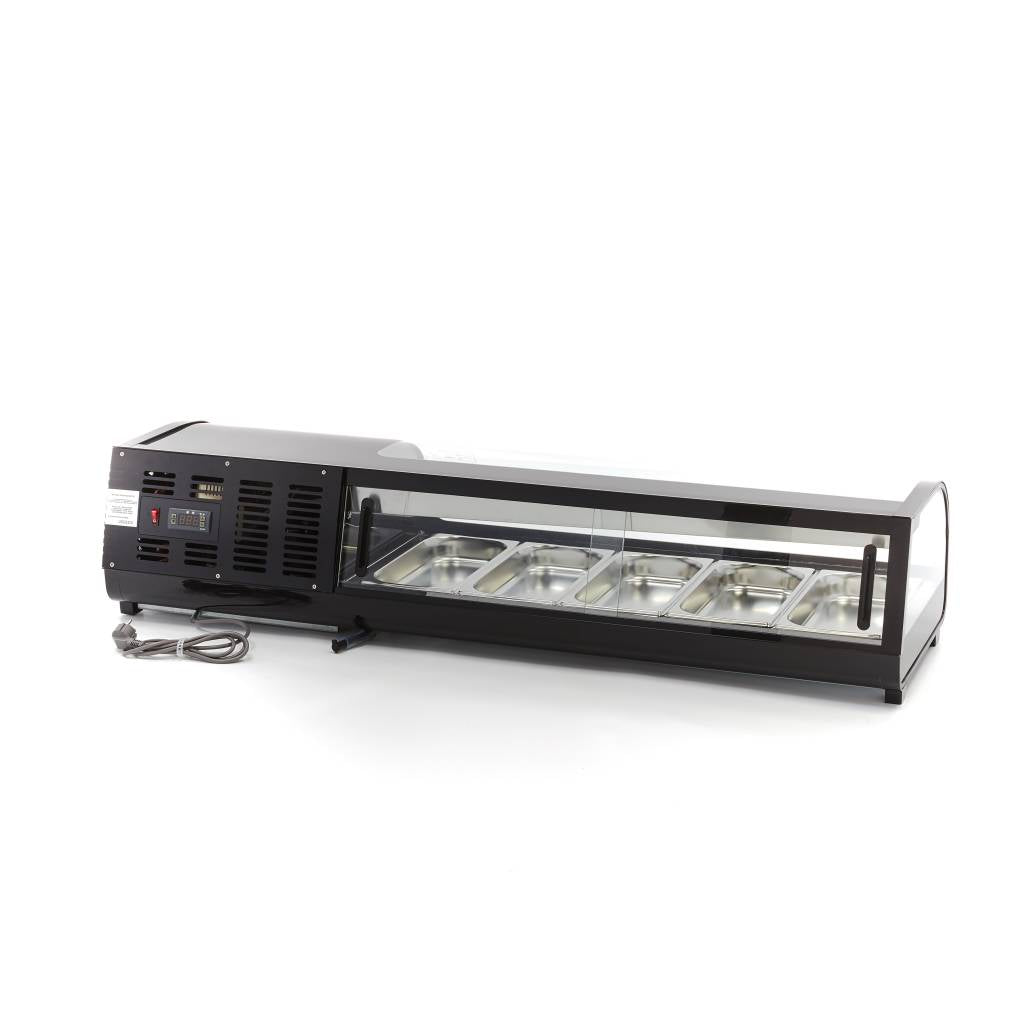 Vitrina Repisa Frigorifica para Sushi y Tapas - Profesional - 52L - incl 5 x 1/3 GN - Modelo de Sobremesa