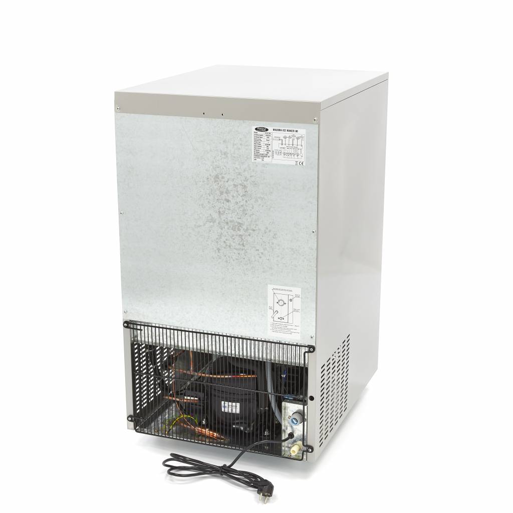 Máquina de Hielo - Profesional - 80kg/día - Cubitos de Hielo Huecos - Refrigerado por Aire