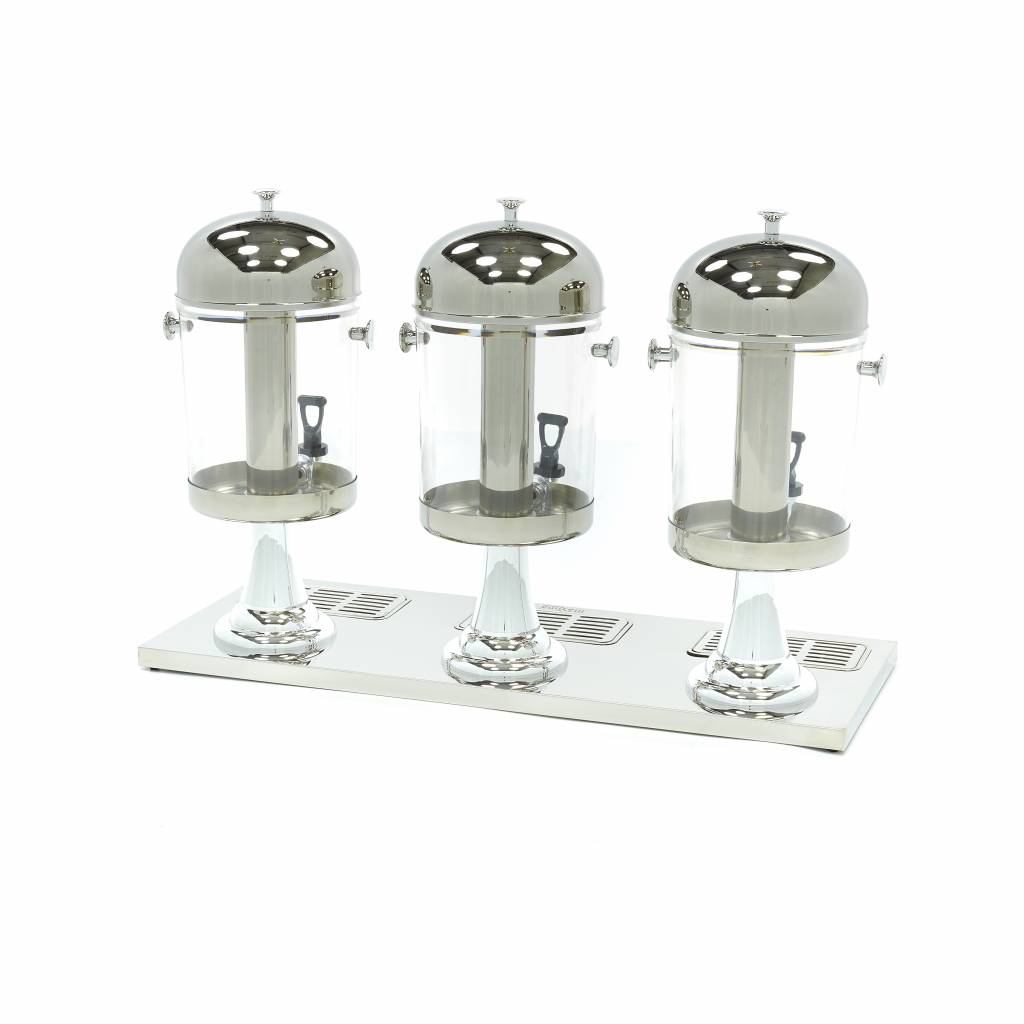 Dispensador de Bebidas - Profesional - 3 x 8L - Tubo Central de Refrigeración - Funciona Sin Corriente