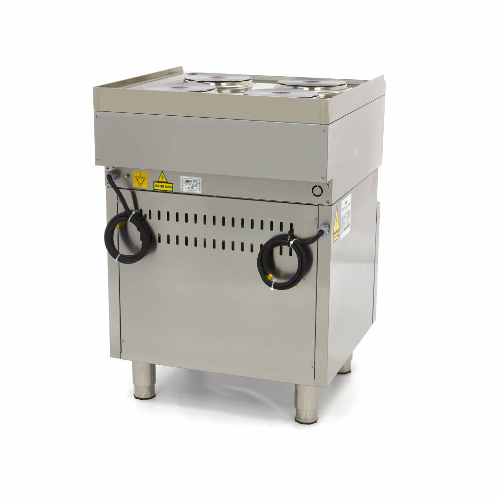 fornuis - Professioneel - 4 kookplaten met oven - Elektrisch - 60 x 60 cm