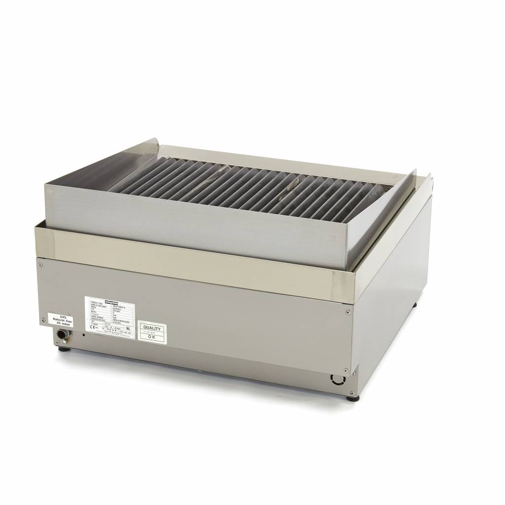 Chargrill de Calidad Comercial - Profesional - Unidad Doble - 60cm de Profundidad - Gas