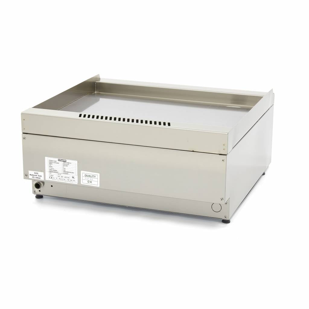 Gewerbliche Grillplatte in Profiqualität - Professionell - Glatt - Doppelgerät - 60 cm tief - Gas