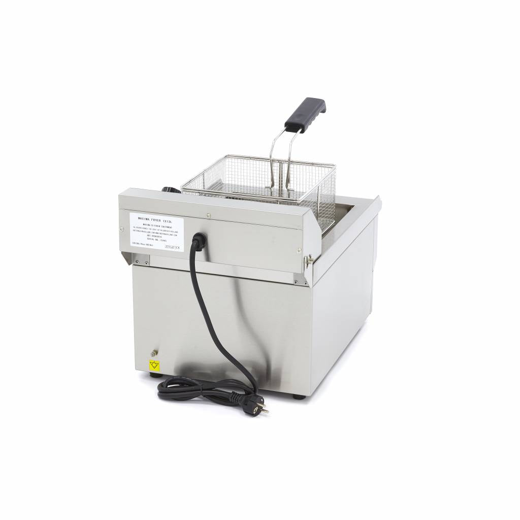 Friggitrice - Professionale - 16L - 1 Cestello - con Rubinetto di Scarico