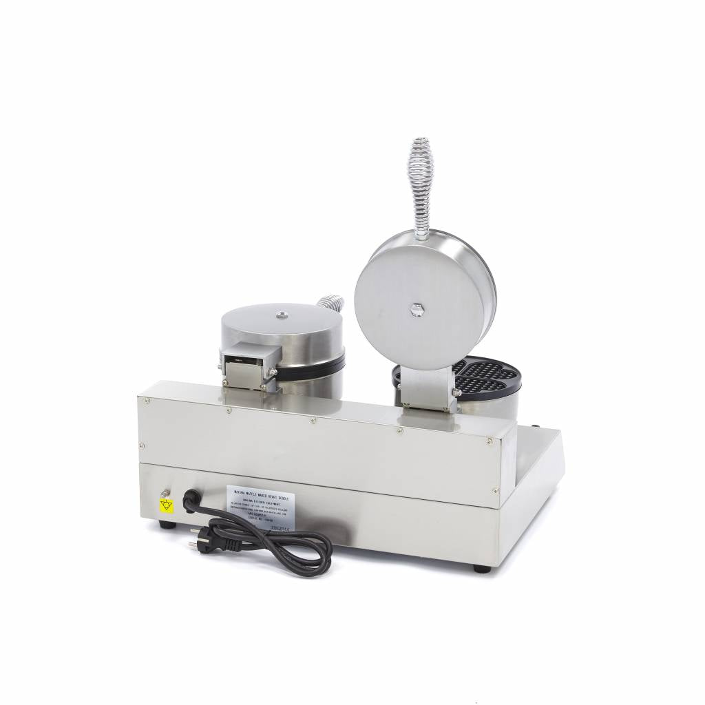 Piastra per Waffle - Professionale - 8 Waffle - Cuori - Doppia