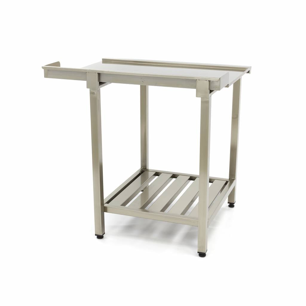 Spülmaschinentisch - Professionell - 120 x 75cm - Links - mit Spritzschutz und Ablage