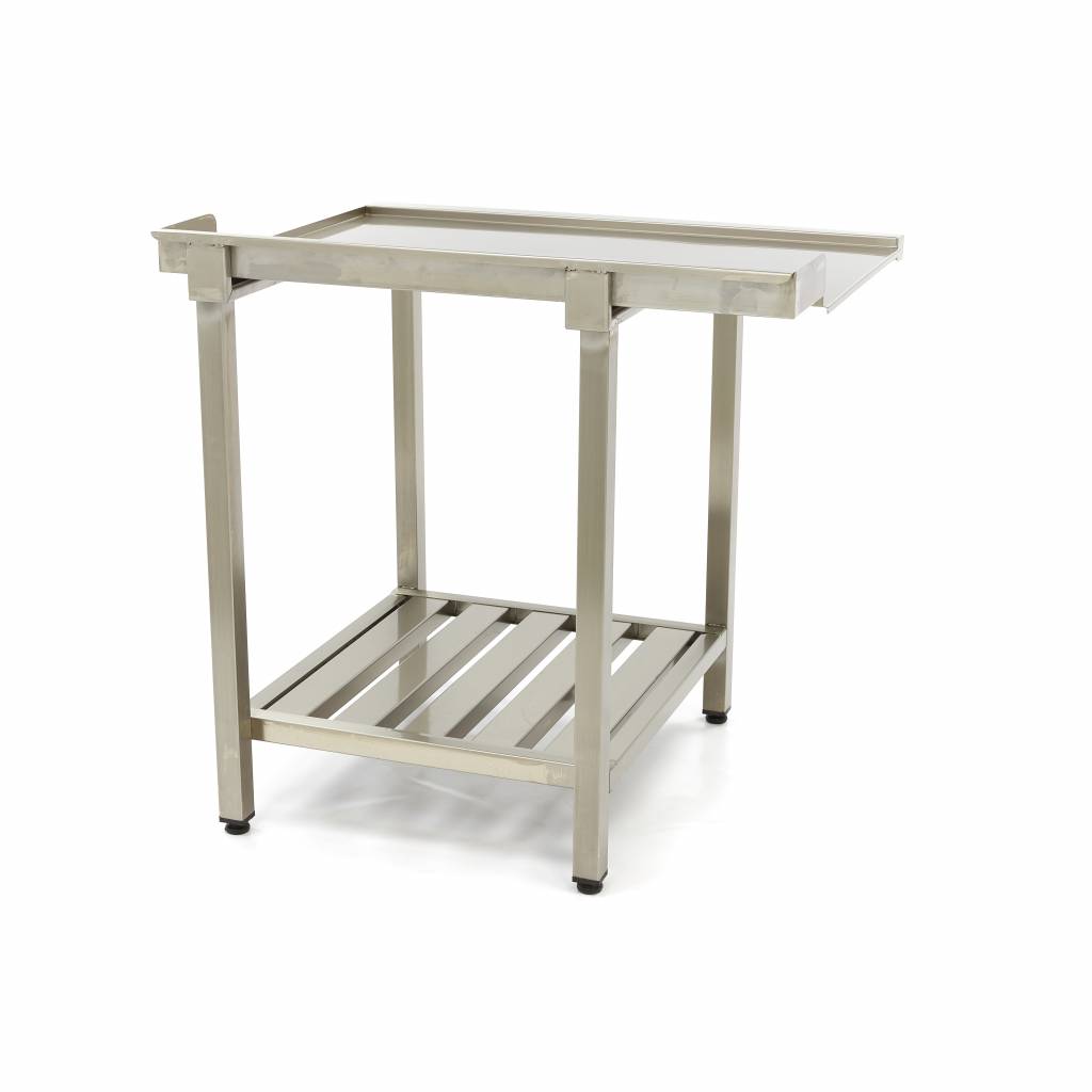 Mesa para Lavavajillas - Profesional - 120 x 75cm - Derecha - con Salpicadero y Estante de Almacenamiento
