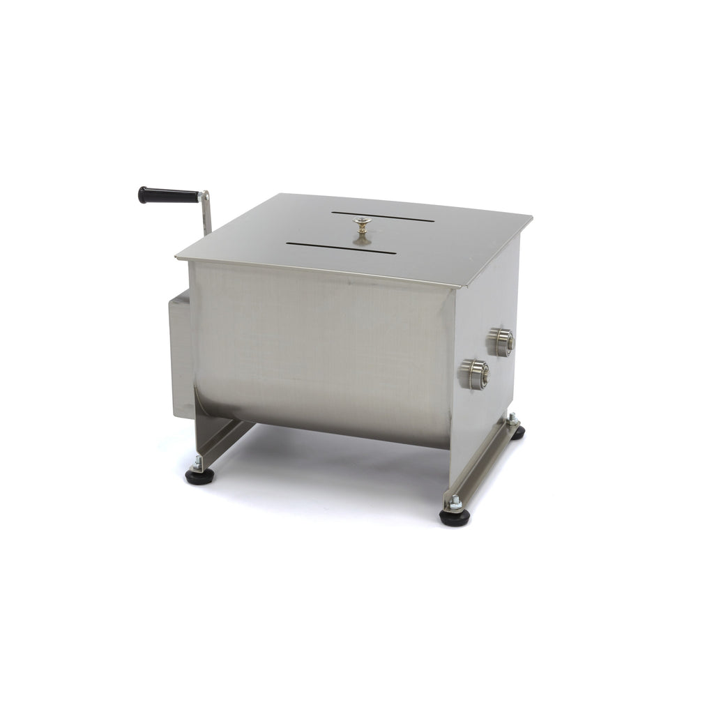 Mezclador de Carne - Profesional - 30L - 25kg Carne - Eje Doble - Manual