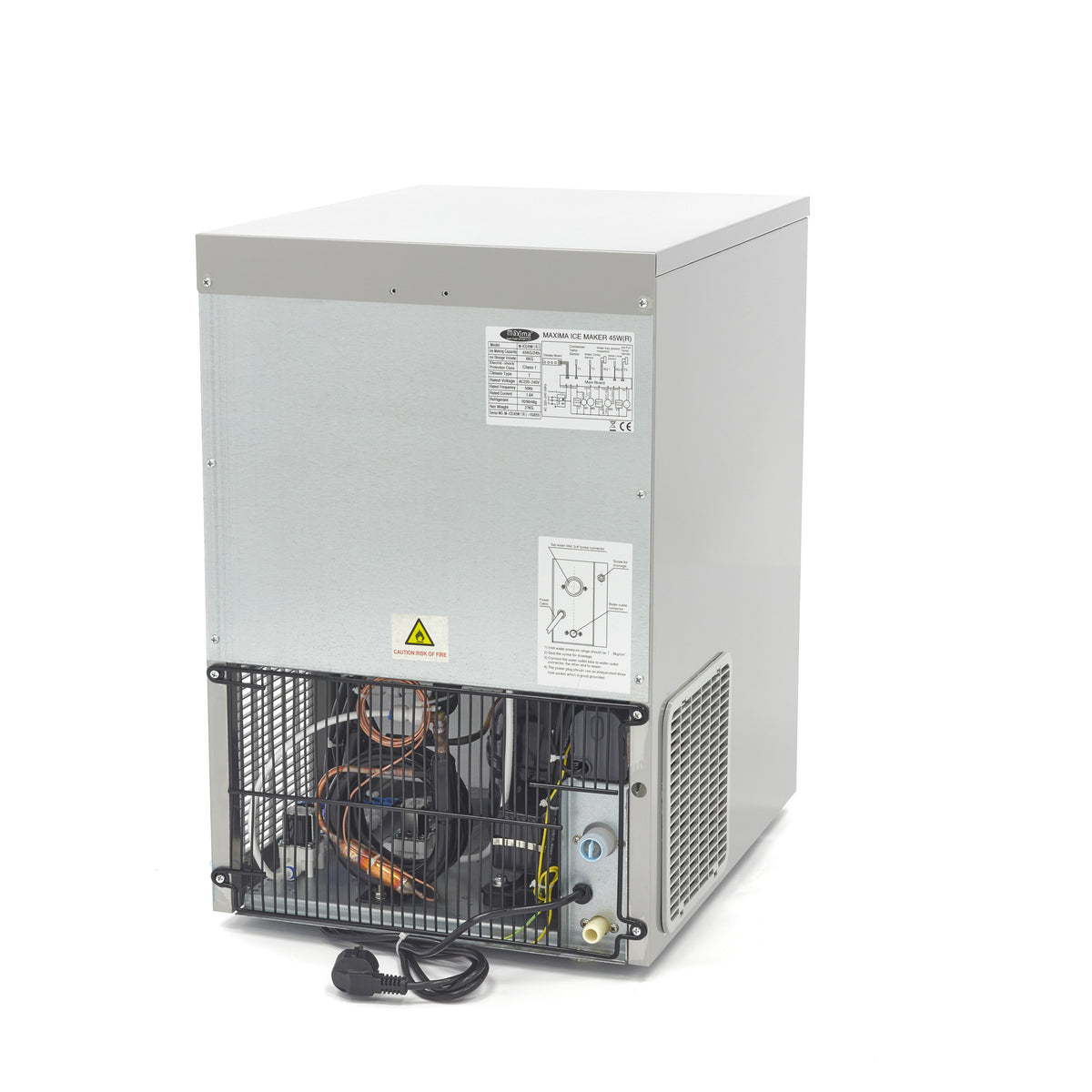 Fabbricatore di Ghiaccio - Professionale - 45kg/giorno - Cubetti di Ghiaccio Cavi - Raffreddato ad Acqua