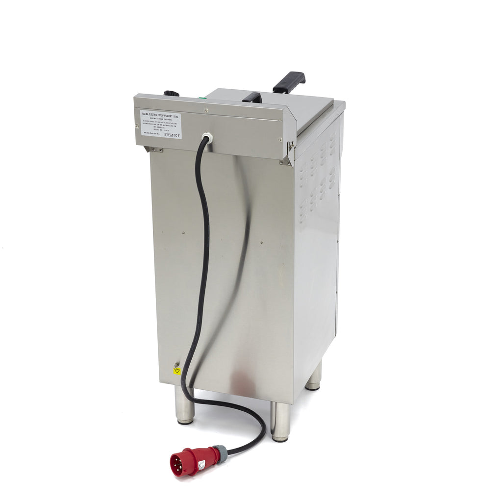 Fritteuse - Professionell - 16L - 1 Korb - Mit Ablasshahn und Unterbau - 400V