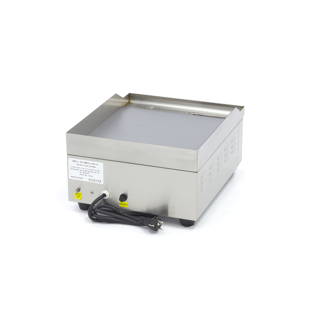 Grillplatte - Professionell - Glatt - 36cm - inkl. Fettauffangschale