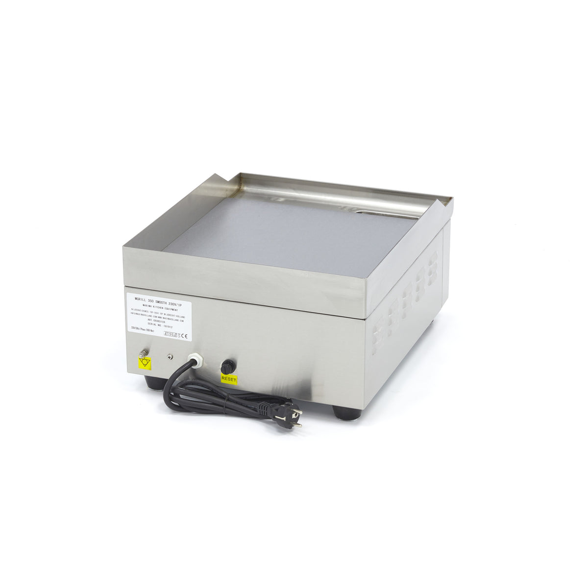 Grillplatte - Professionell - Glatt - 36cm - inkl. Fettauffangschale