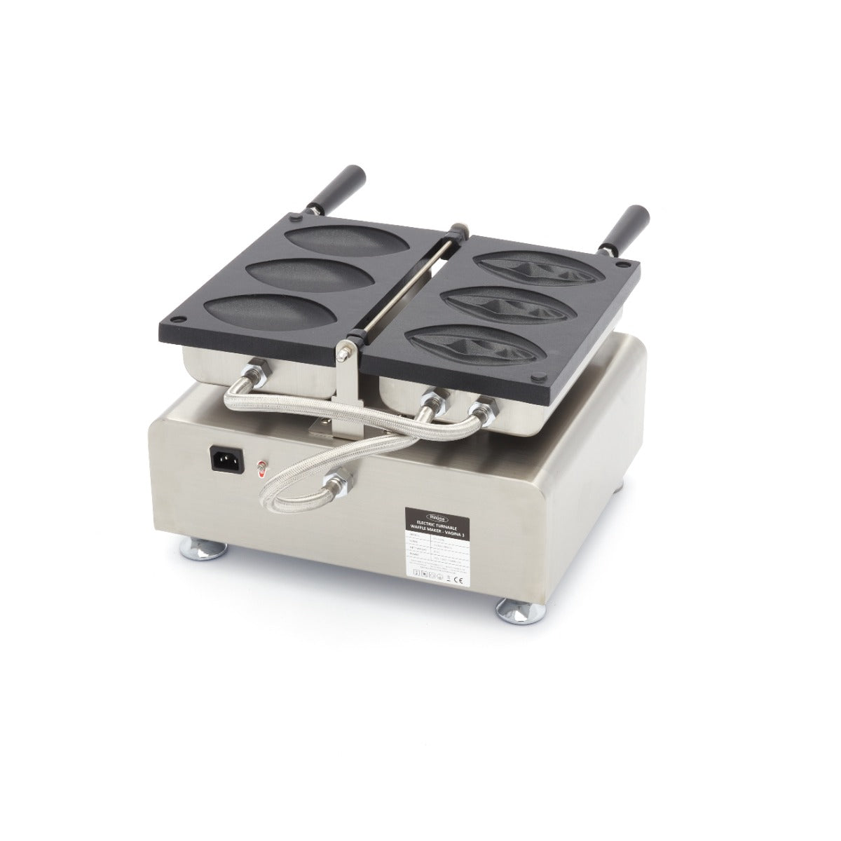 Piastra per Waffle - Professionale - 3 Pezzi - Vagina - Girevole