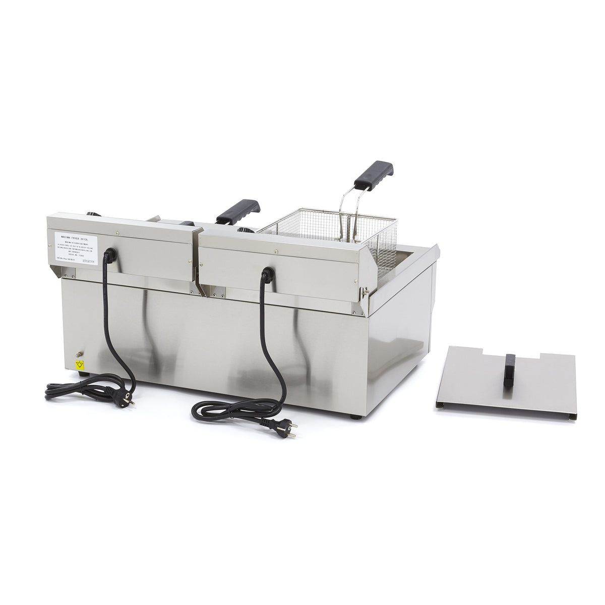 Freidora - Profesional - 2 x 16L - 2 Cestas - con Grifo de Vaciado