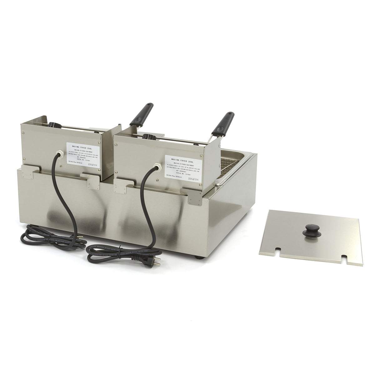 Friggitrice - Professionale - 2 x 6L - 2 Cestelli - fino a 2,4kg di Patatine Fritte