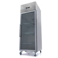 Frigorífico - Profesional - 700L - 3 Estantes Ajustables (2/1 GN) - Acero Inoxidable - con Puerta de Cristal