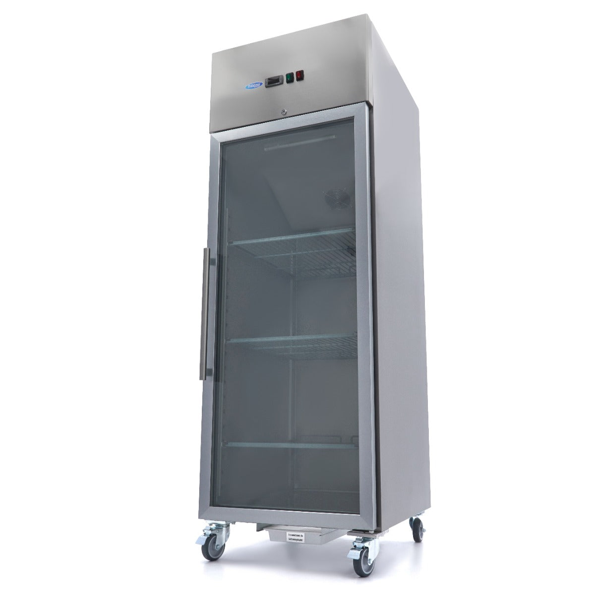 Gefrierschrank - Professionell - 700L - 3 verstellbare Gitterroste (2/1 GN) - Edelstahl - mit Glastür