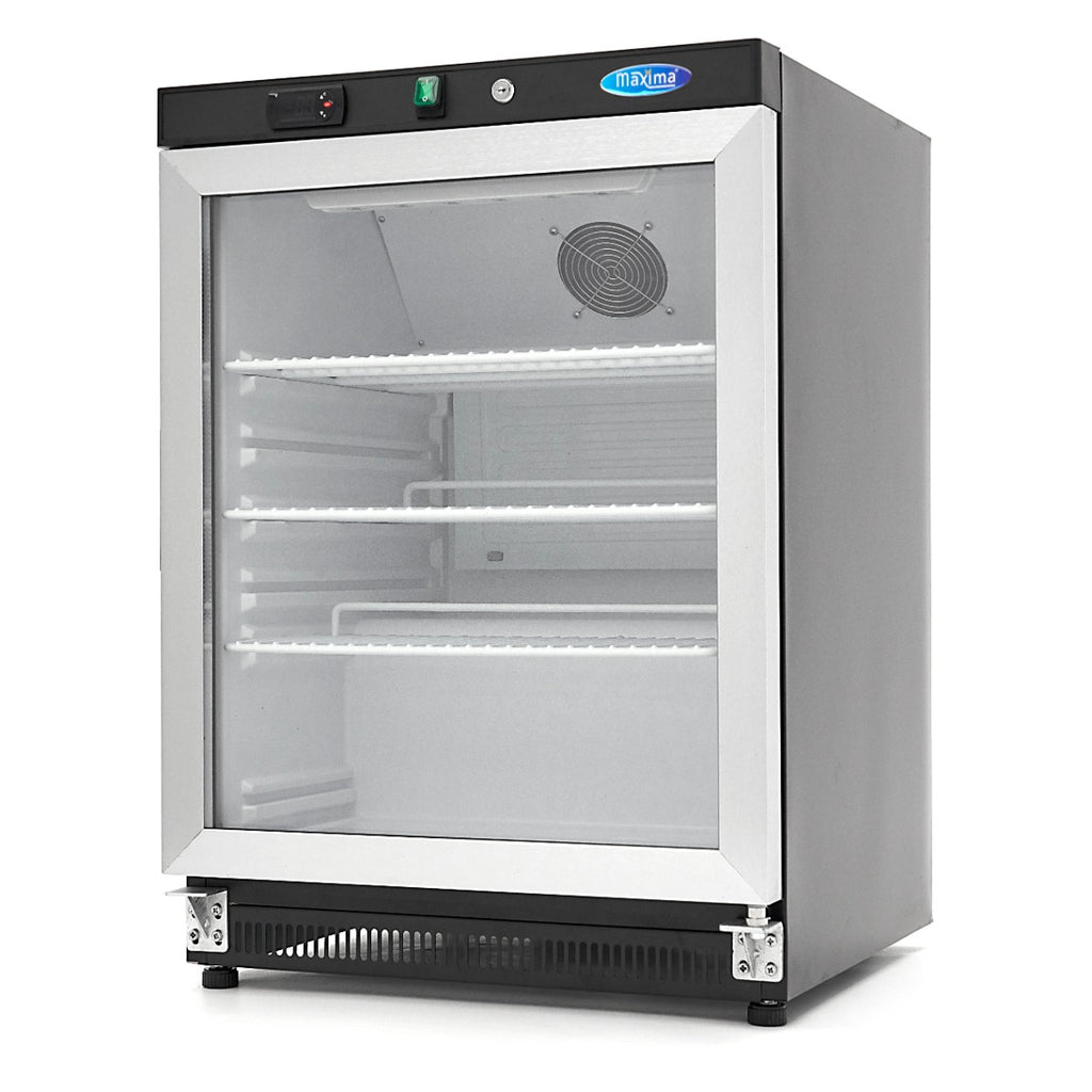 Kühlschrank - Professionell - 200L - schwarz - mit Glastür