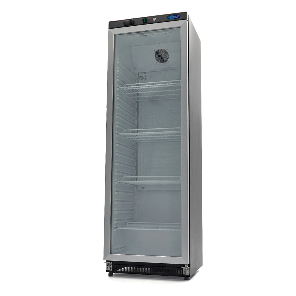 Frigorífico - Profesional - 400L - Negro - con Puerta de Cristal