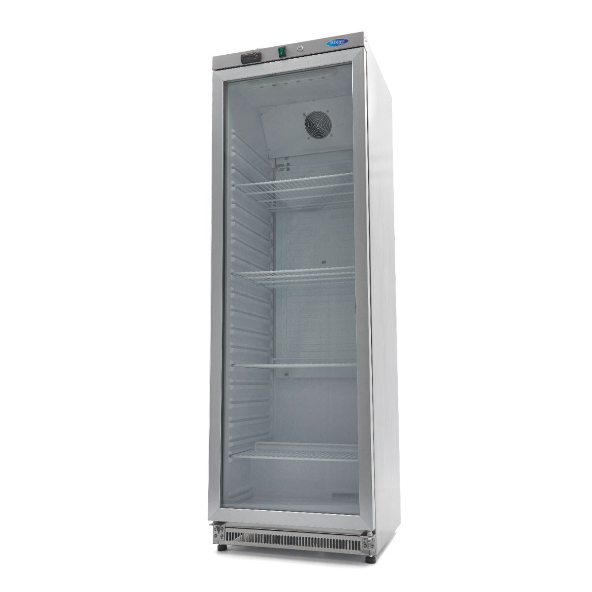 Frigorífico - Profesional - 400L - Acero Inoxidable - con Puerta de Cristal
