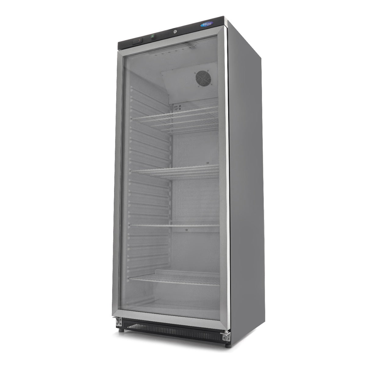Frigorífico - Profesional - 600L - Negro - con Puerta de Cristal