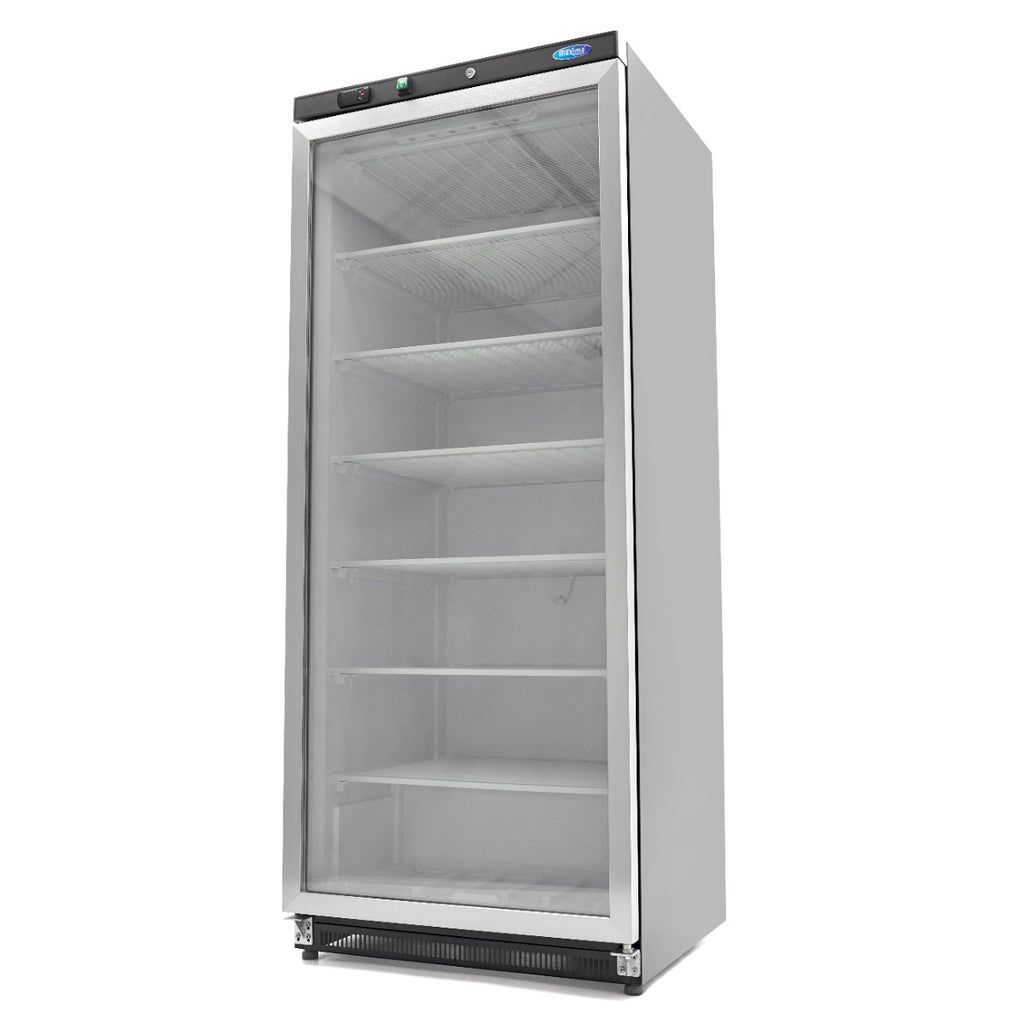 Congelador - Profesional - 600L - Negro - con Puerta de Cristal