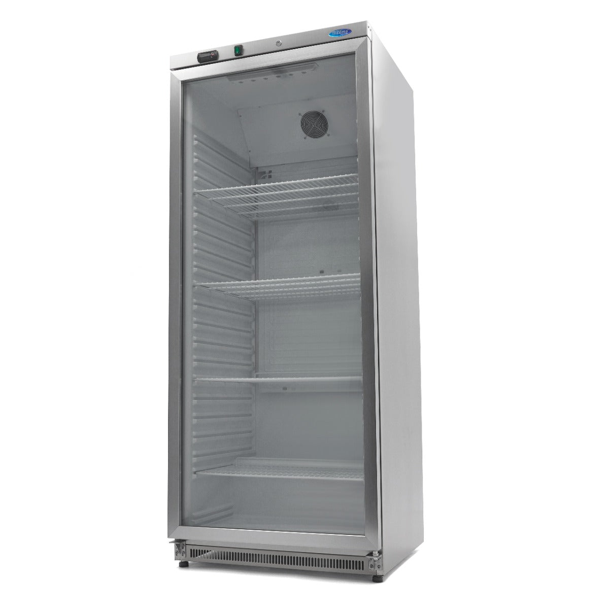 Frigorífico - Profissional - 600L - Aço inoxidável - com porta de vidro