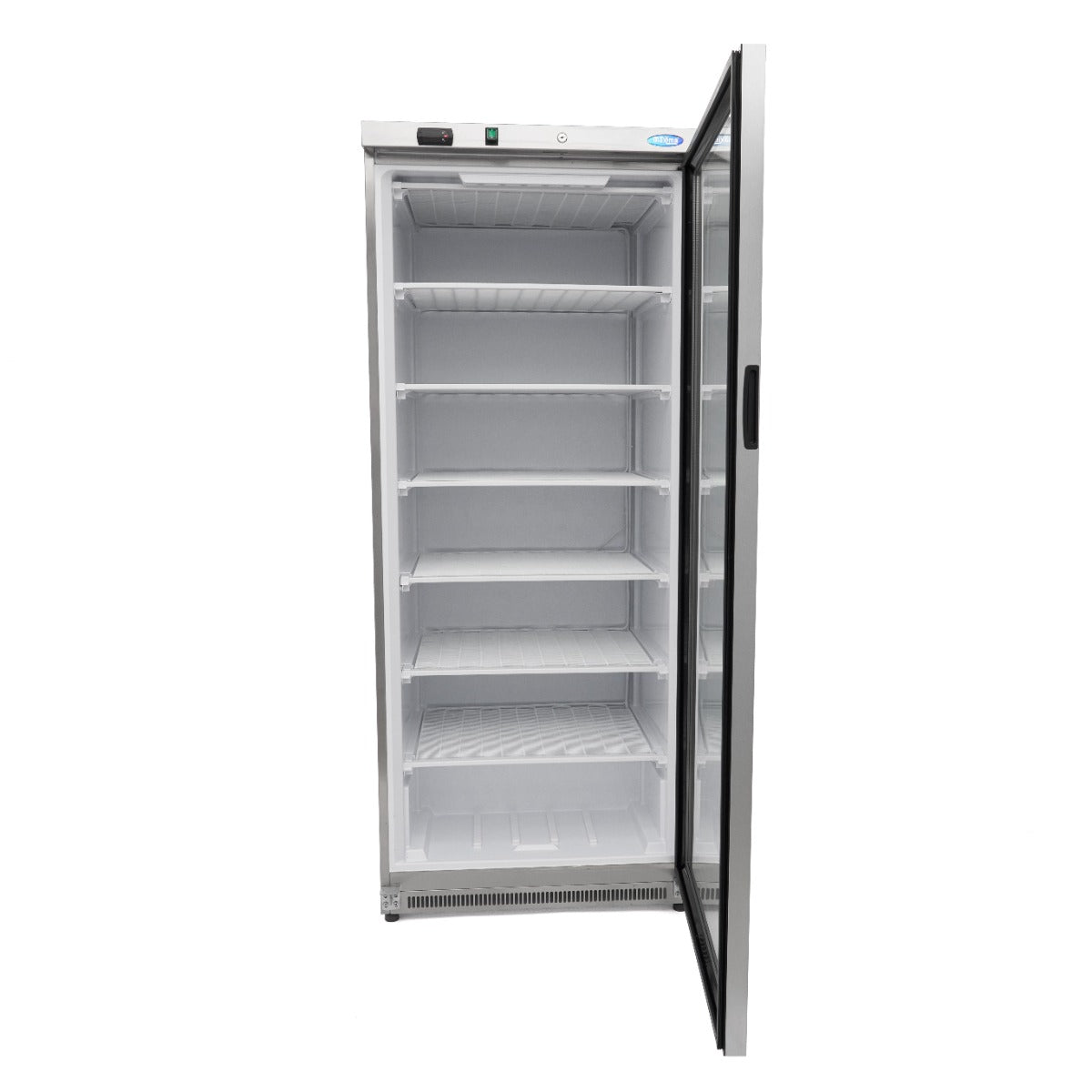 Congelador - Profissional - 600L - 6 prateleiras fixas - Aço inoxidável - com porta de vidro