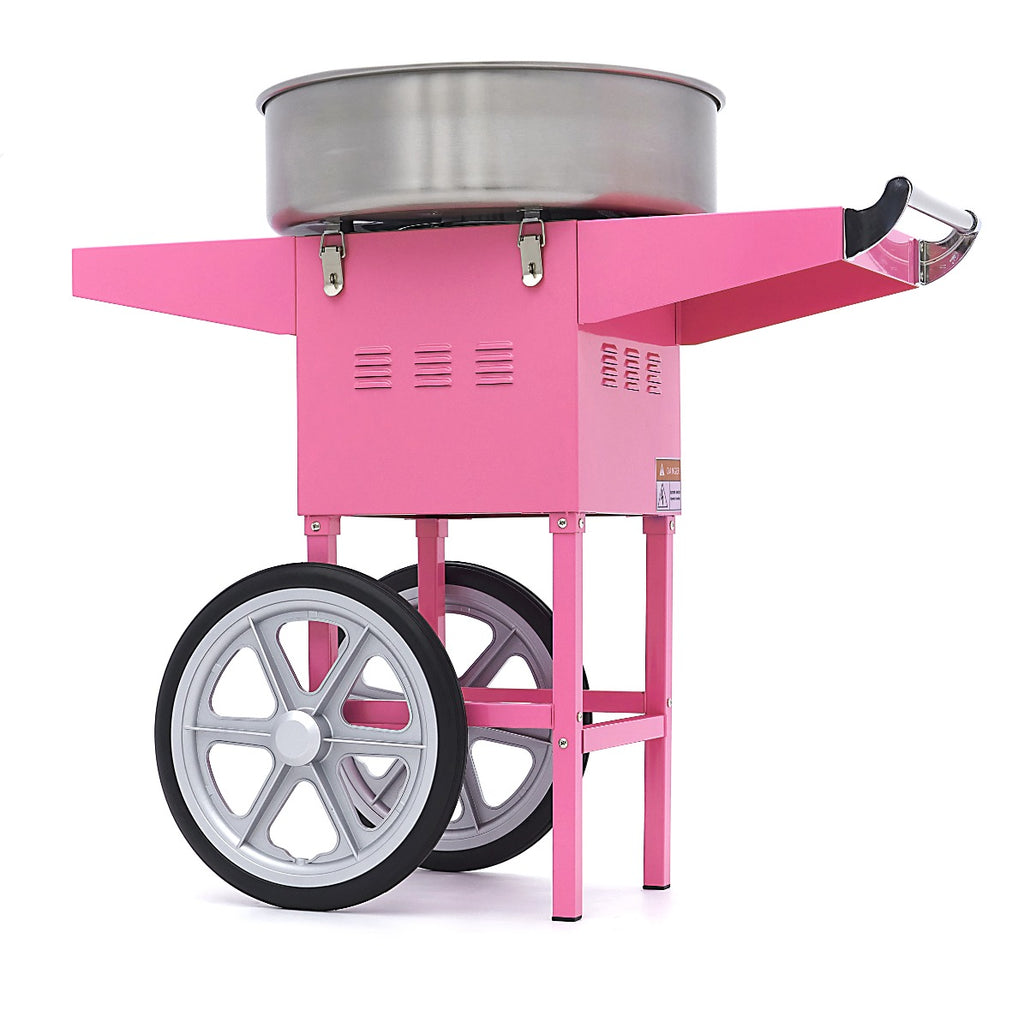 Zuckerwattemaschine - Professionell - Ø 52 cm - Rosa - Wagen